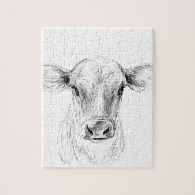 Puzzle MOO una vaca joven del jersey (Vertical)