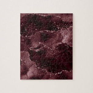 Puzzle Moody Agate   Wine Bordeaux Sangria Merlot Maroon