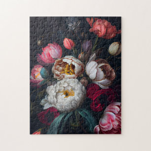 Puzzle Moody Peony Painterly Floral