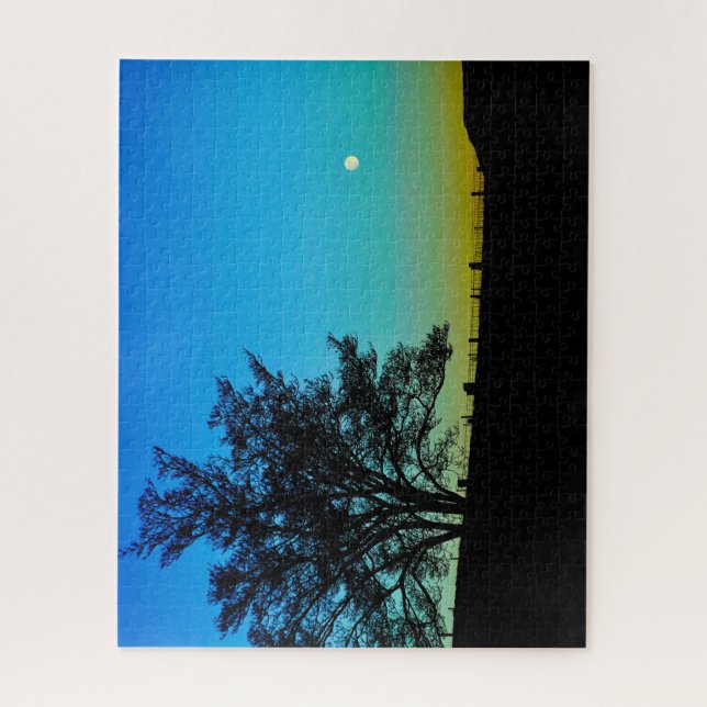 Puzzle Moon Over Rockbridge County Farm (Vertical)