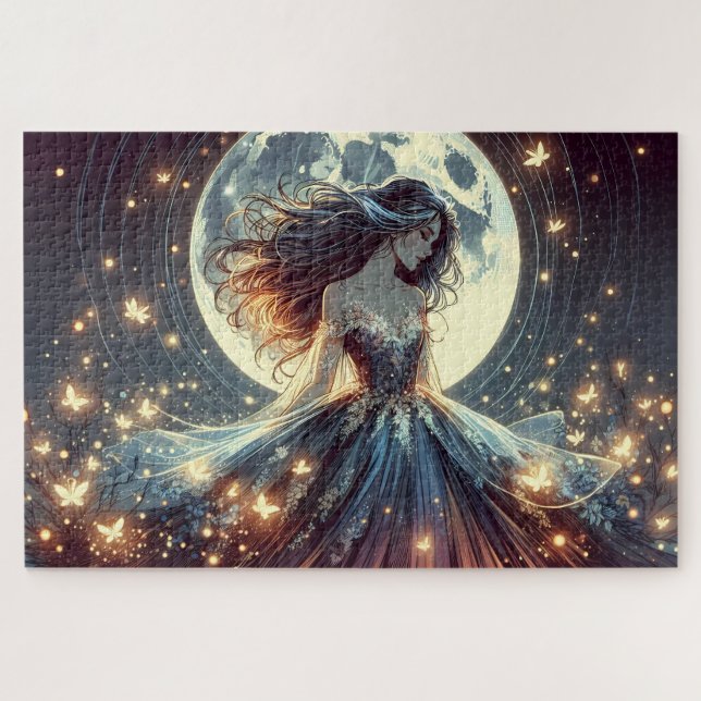 Puzzle Moonlit Butterfly Enchantress Fantasy (Horizontal)