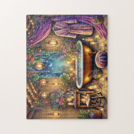 Puzzle Moonlit Spa Bath Enchanted Night Garden Retreat