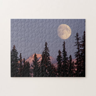 Puzzle Moonrise Early Winter   Anchorage, Alaska