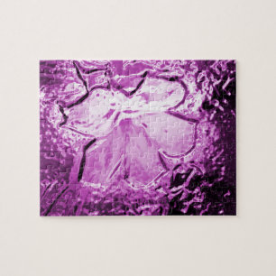 Puzzle Morado de flores de vidrio