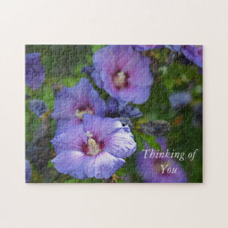 Puzzle Morado Hibiscus Garden Flores pensando en ti
