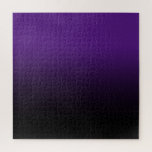 Puzzle Morado real y ómbre negro<br><div class="desc">Un gradiente negro y violeta de personalizable real. Elija su color de fondo favorito. Cambie el color de fondo púrpura para crear su propio rompecabezas desafiante con un simple gradiente de color. También puede agregar un texto personalizado, una letra monográfica o una foto al diseño. Si transfieres esto a otro...</div>