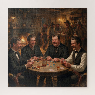 Puzzle Morgan Wyatt Virgil Earp Doc Holiday Jugando Póque