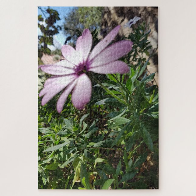 Puzzle Morning Calm: Pale Pink Flower with Soft Petals (Vertical)
