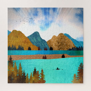 Puzzle Morning Lake Rower