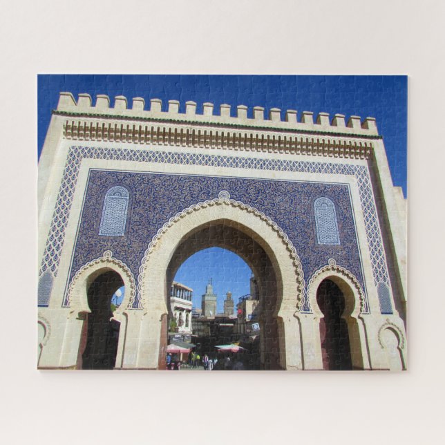 Puzzle morocco de puerta azul (Horizontal)