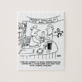 Puzzle Morris Dancing en Pub. Baile Morris Tradicional