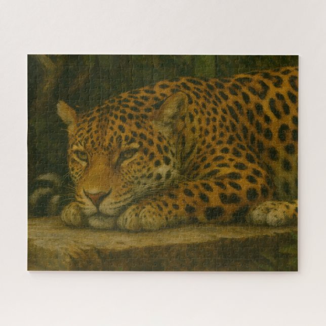 Puzzle Mortalidad dorada - Leopardo en reposo (Horizontal)