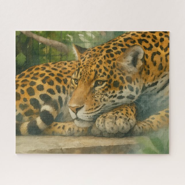 Puzzle Mortalidad dorada - Leopardo en reposo (Horizontal)