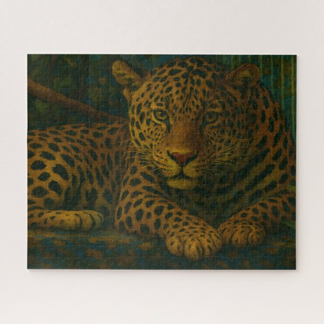 Puzzle Mortalidad dorada - Leopardo en reposo (Horizontal)