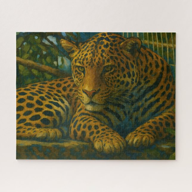Puzzle Mortalidad dorada - Leopardo en reposo (Horizontal)