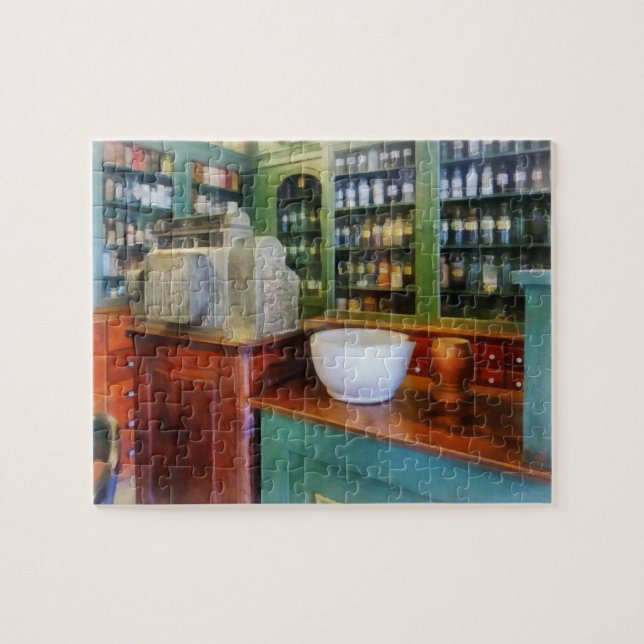 Puzzle Mortero y maja en farmacia (Horizontal)