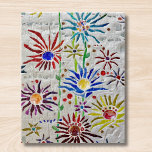 Puzzle Mosaic Floral<br><div class="desc">Me encanta hacer jigsaws,  ¿verdad? Esta muestra un mosaico floral brillante que hice con pequeños trozos de vidrio coloreado. ¡Disfrútalo!</div>