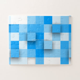 Puzzle mosaico de cuadros de SlipperyJoe moderno de tres-