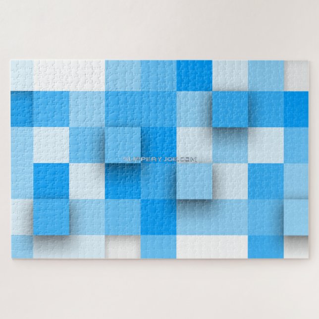 Puzzle mosaico de cuadros de SlipperyJoe moderno de tres- (Horizontal)