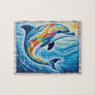 Puzzle Mosaico de delfines, Océano, Baldosas, Regalo,