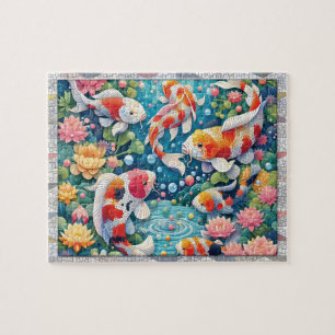 Puzzle Mosaico de estanque de Loi, Animales de peces, Bal