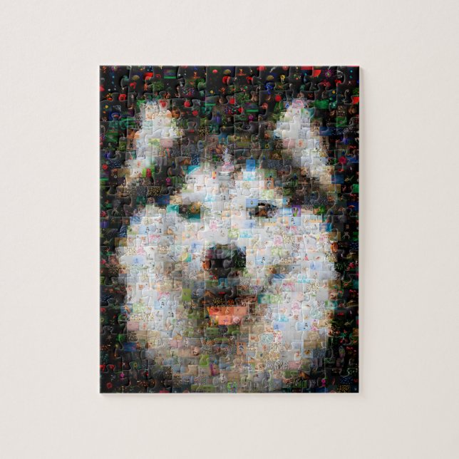 Puzzle Mosaico de fotos de perro Husky (Vertical)