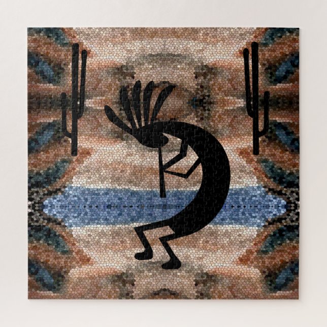 Puzzle Mosaico del desierto del suroeste de Kokopelli de  (Vertical)