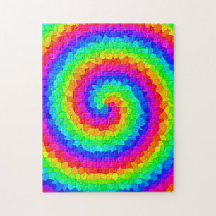 Puzzle Mosaico espiral arcoiris