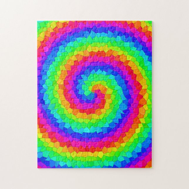 Puzzle Mosaico espiral arcoiris (Vertical)