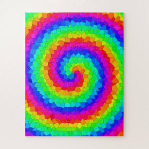 Puzzle Mosaico espiral arcoiris