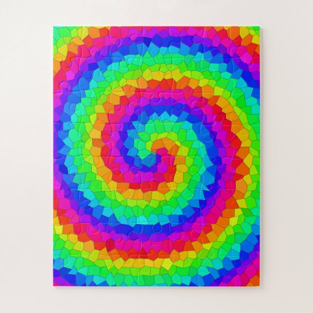 Puzzle Mosaico espiral arcoiris (Vertical)