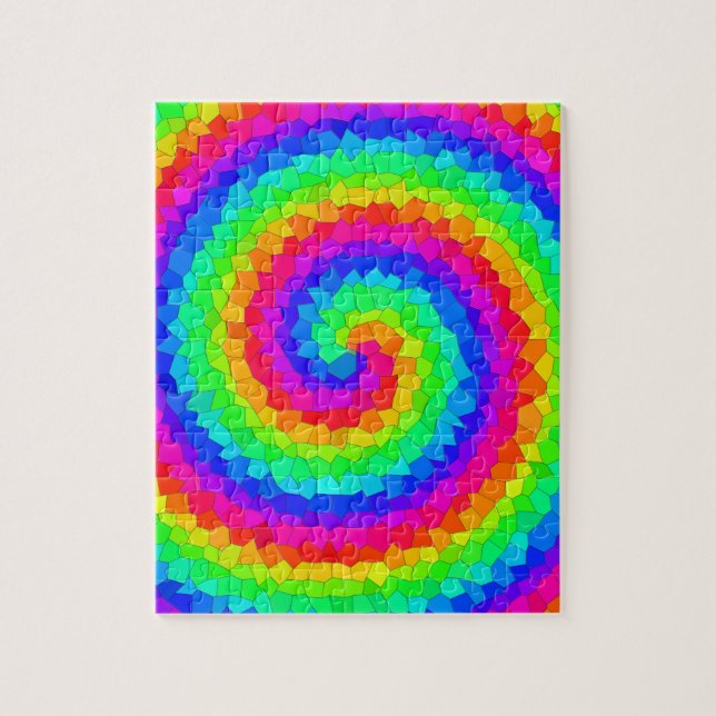 Puzzle Mosaico espiral arcoiris (Vertical)