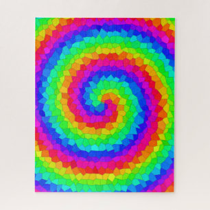 Puzzle Mosaico espiral arcoiris