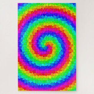 Puzzle Mosaico espiral arcoiris