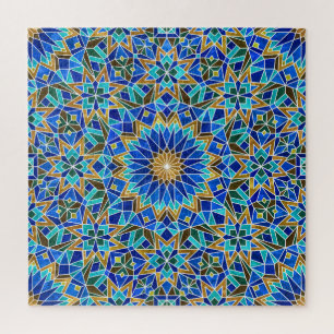 Puzzle Mosaico Marroquí: Diseño árabe sin foco