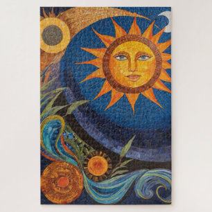 Puzzle Mosaico solar radiante Vibrante Celestial