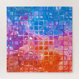 Puzzle Mosaico vibrante: fondo abstracto multicolor