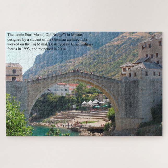 Puzzle Mostar Bosnia el viejo puente grande (Horizontal)