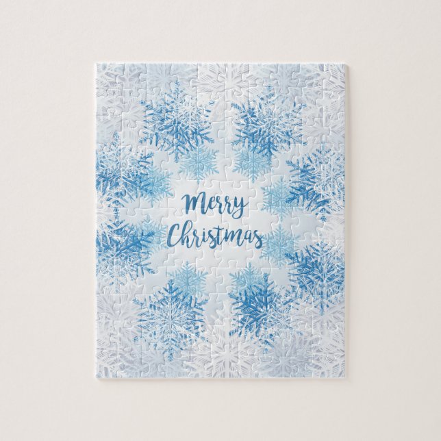 Puzzle MOSTRAR FLAKES PATRÓN Feliz Navidad (Vertical)