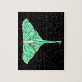 Puzzle Moth Lunar Verde Ilustrado