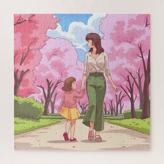 Puzzle Mother and Daughter Moment (Vertical)