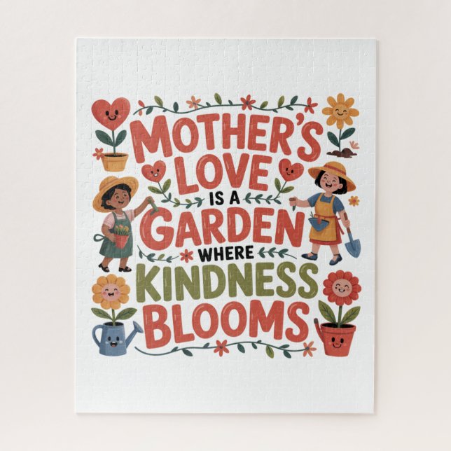 Puzzle Mother’s Love Is A Garden Where Kindness Blooms (Vertical)