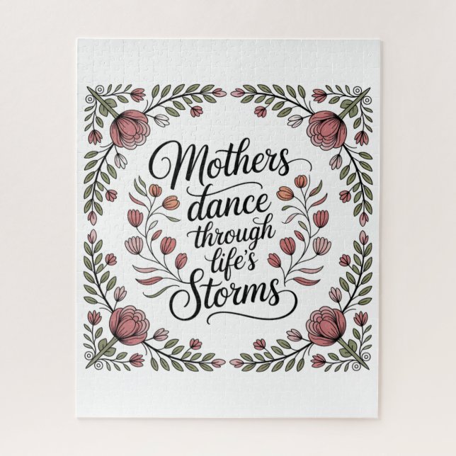 Puzzle Mothers Dance Through Life's Storms (Vertical)