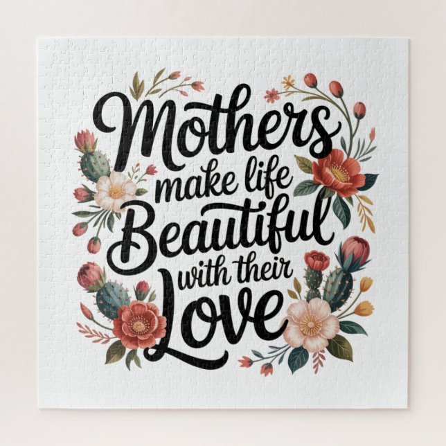 Puzzle Mothers Make Life Beautiful With Their Love (Vertical)