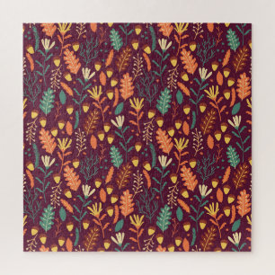 Puzzle Motif de cosecha de Naranja rojo de otoño