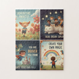 Puzzle Motivational Quotes for Children's Rooms & Classro