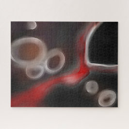 Puzzle Motivo Arterial: Resumen Negro, Blanco y Rojo