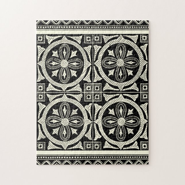 Puzzle Motivo de Mandala en blanco y negro por Vision Stu (Vertical)