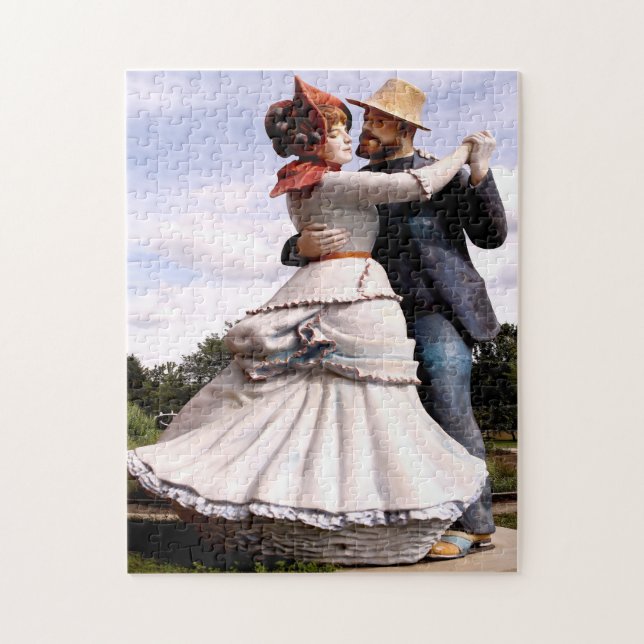 Puzzle Motivos de la escultura de Nueva Jersey. (Vertical)