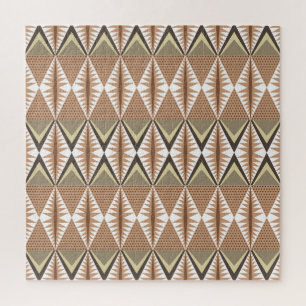 Puzzle Motivos Étnicos: Patrón Popular Elegante.
